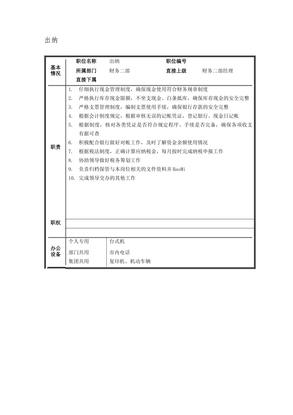 财务二部经理岗位描述_第3页