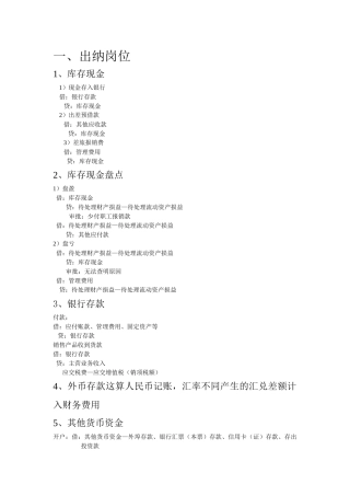 财务会计分录要点汇总