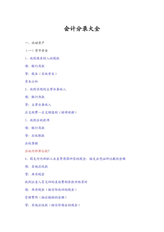 财务会计与管理知识分析记录大全