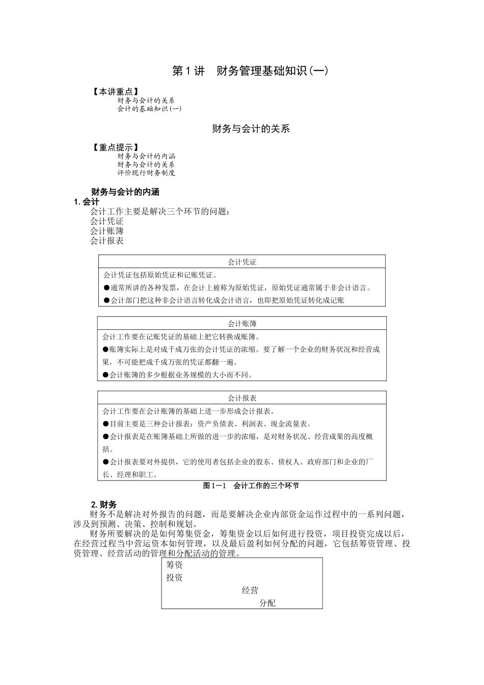 财务管理基础知识与职能讲义_第1页