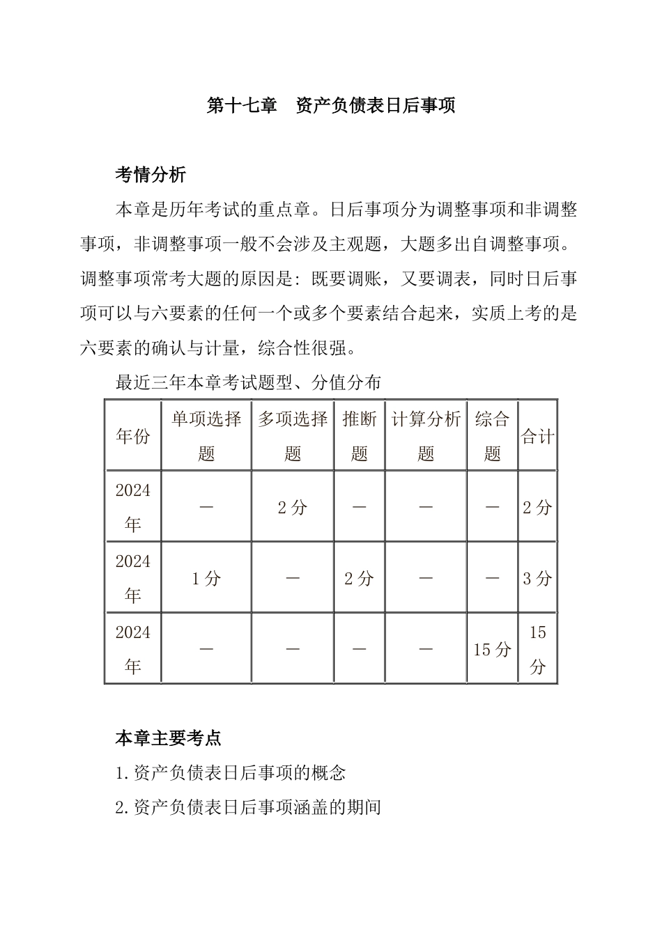 资产负债表日后事项（DOC 15页）_第1页