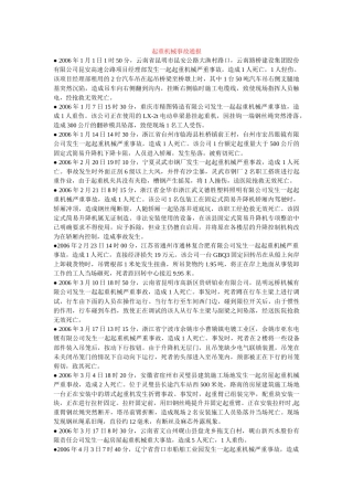 起重机械事故通报