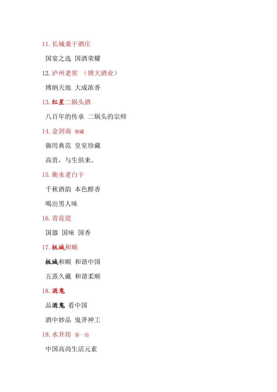超全经典酒类品牌宣传软文广告词_第2页