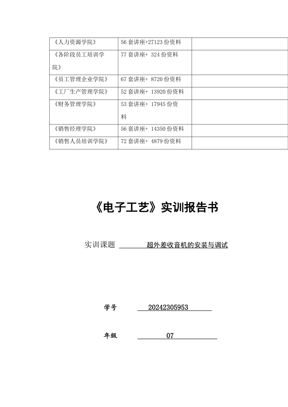 超外差收音机的安装与调试实训报告书_第3页