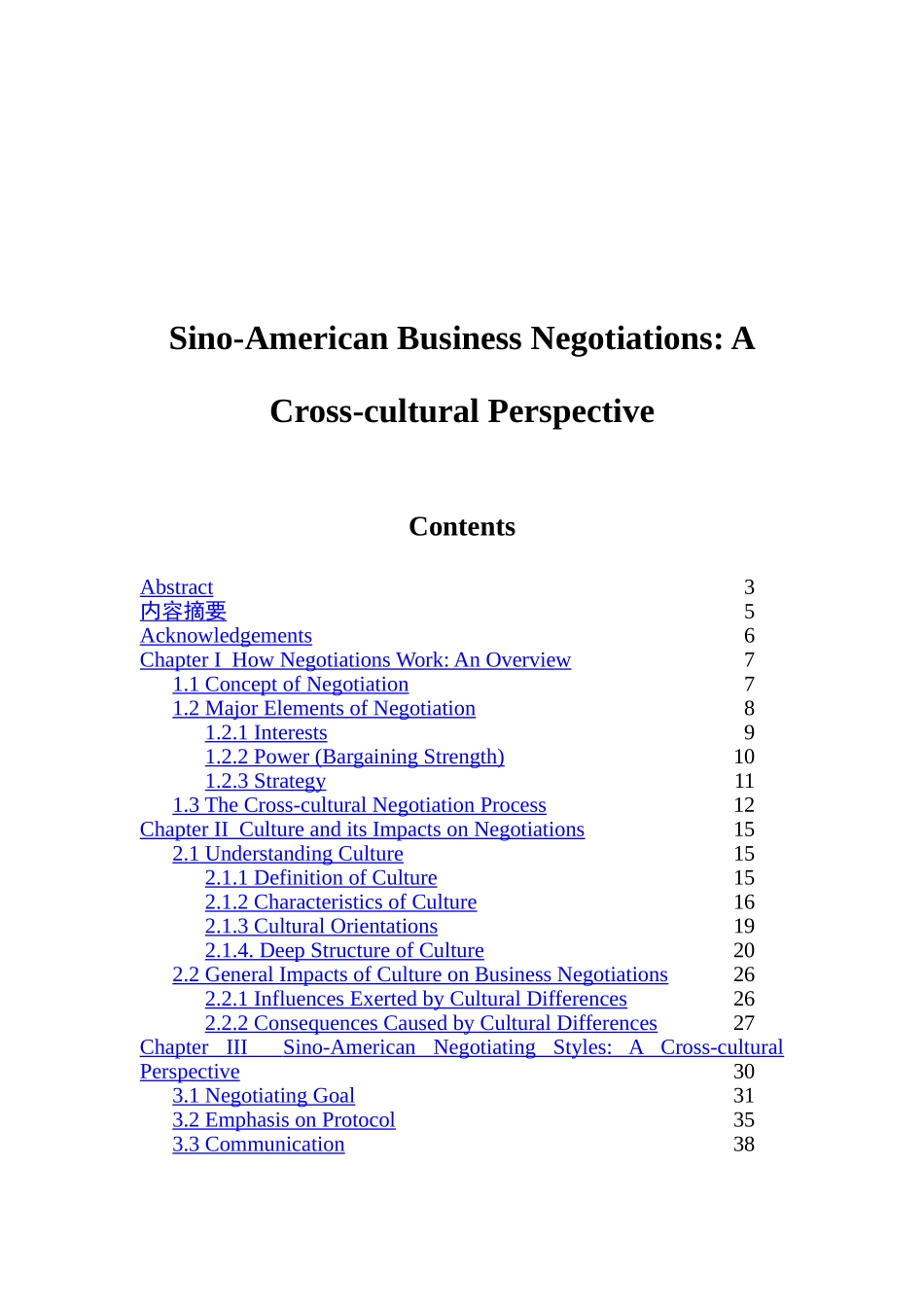 Sino-American Business Negotiations  A Cross-cultural Perspective_第1页