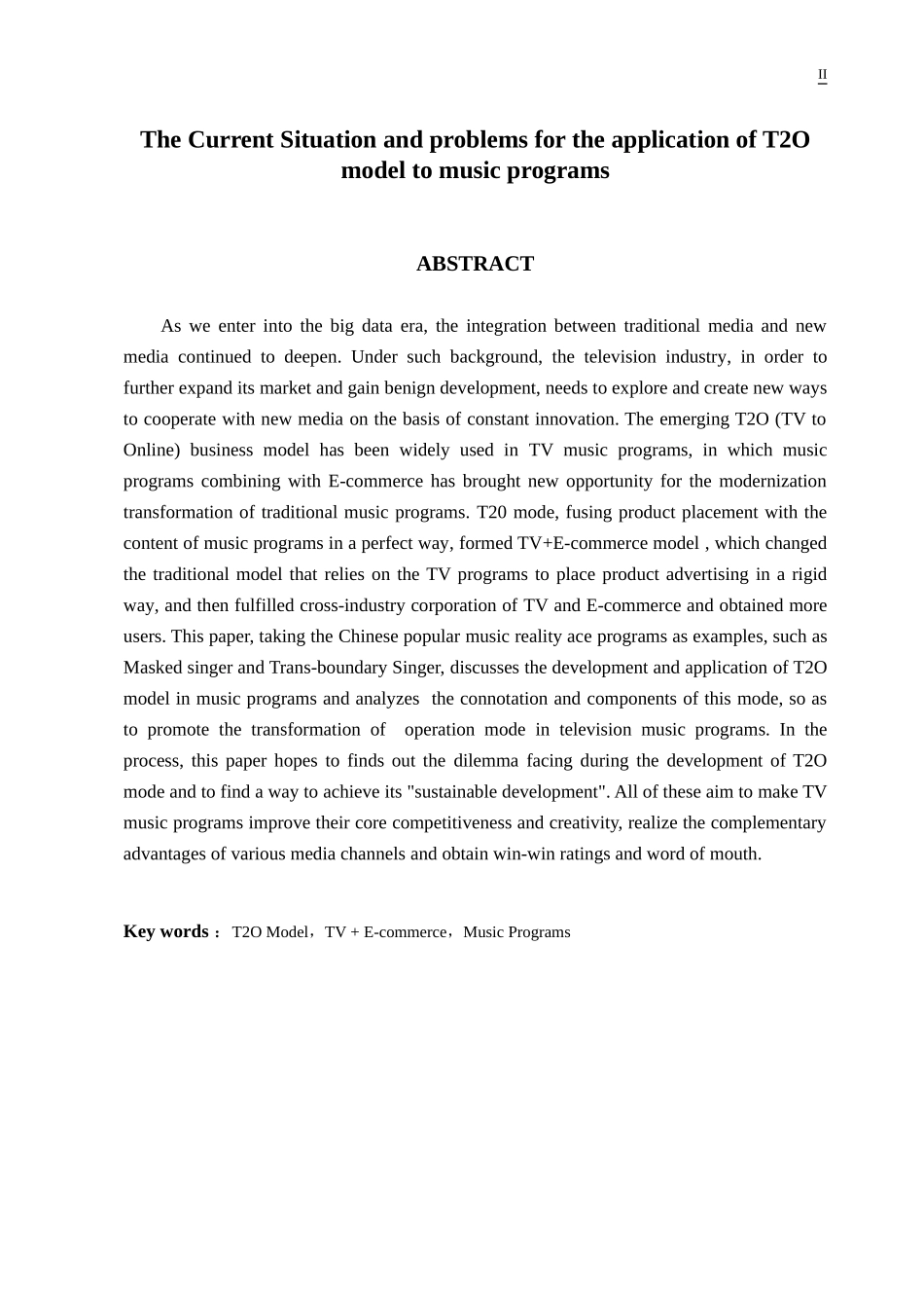 T2O模式在音乐类节目中的应用现状及问题  广告传媒专业_第2页