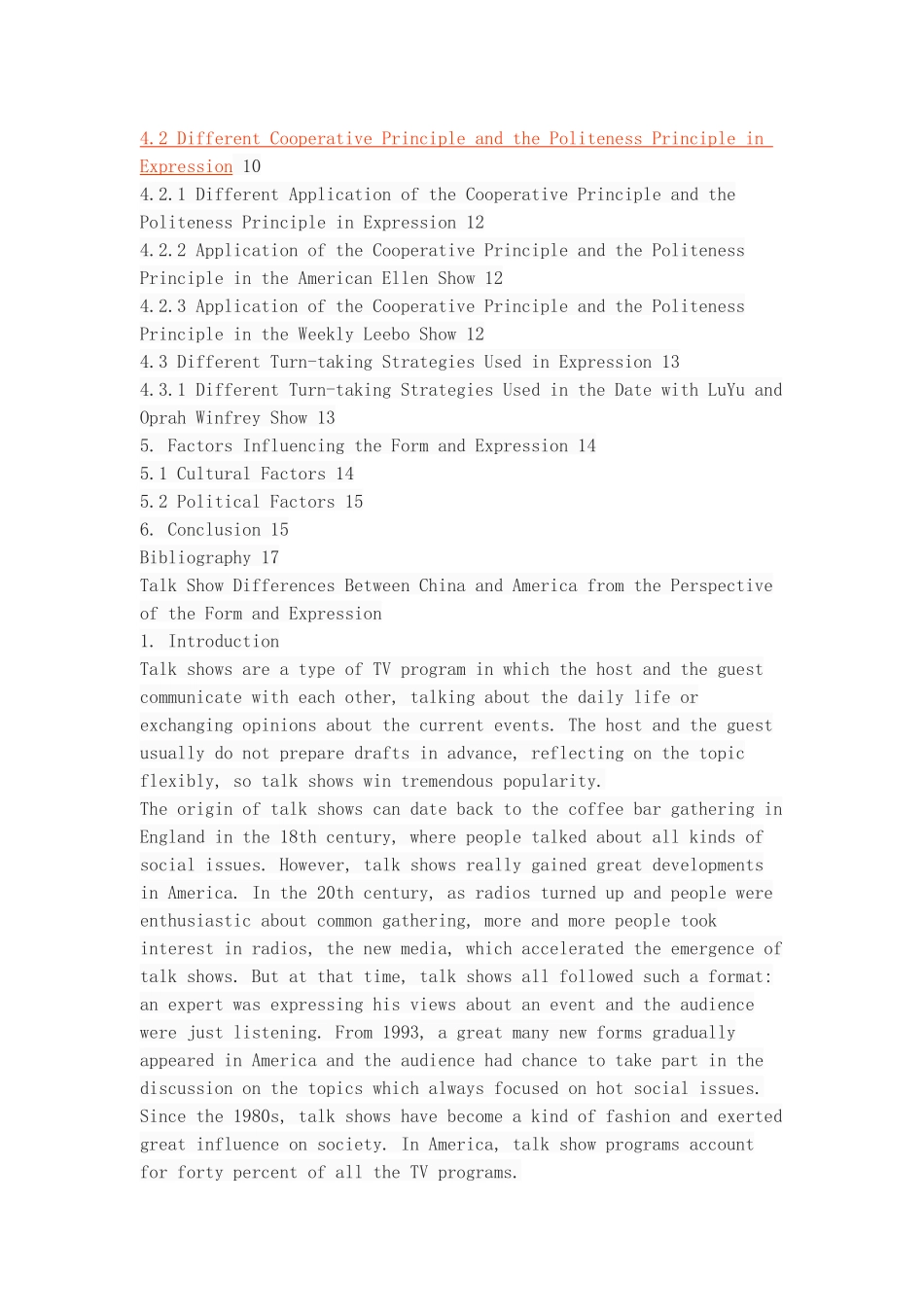 Talk Show Differences Between China and America from the Perspective of the Form and Express_第2页