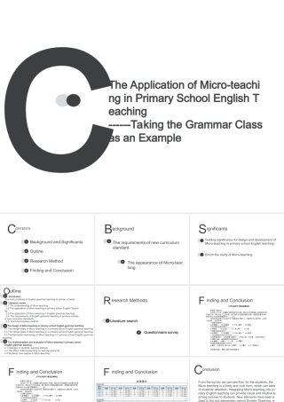 The Application of Micro-teaching in Primary School English Teaching