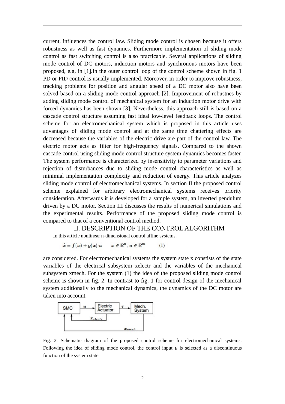 Control of Electromechanical Systems using Sliding Mode Techniques_第2页