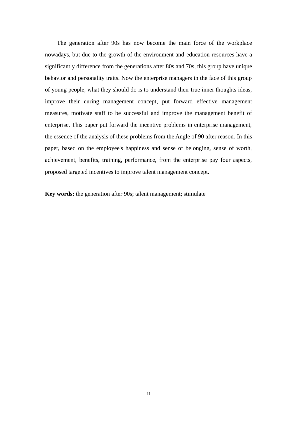 90后员工激励问题浅析  人力资源管理专业_第3页