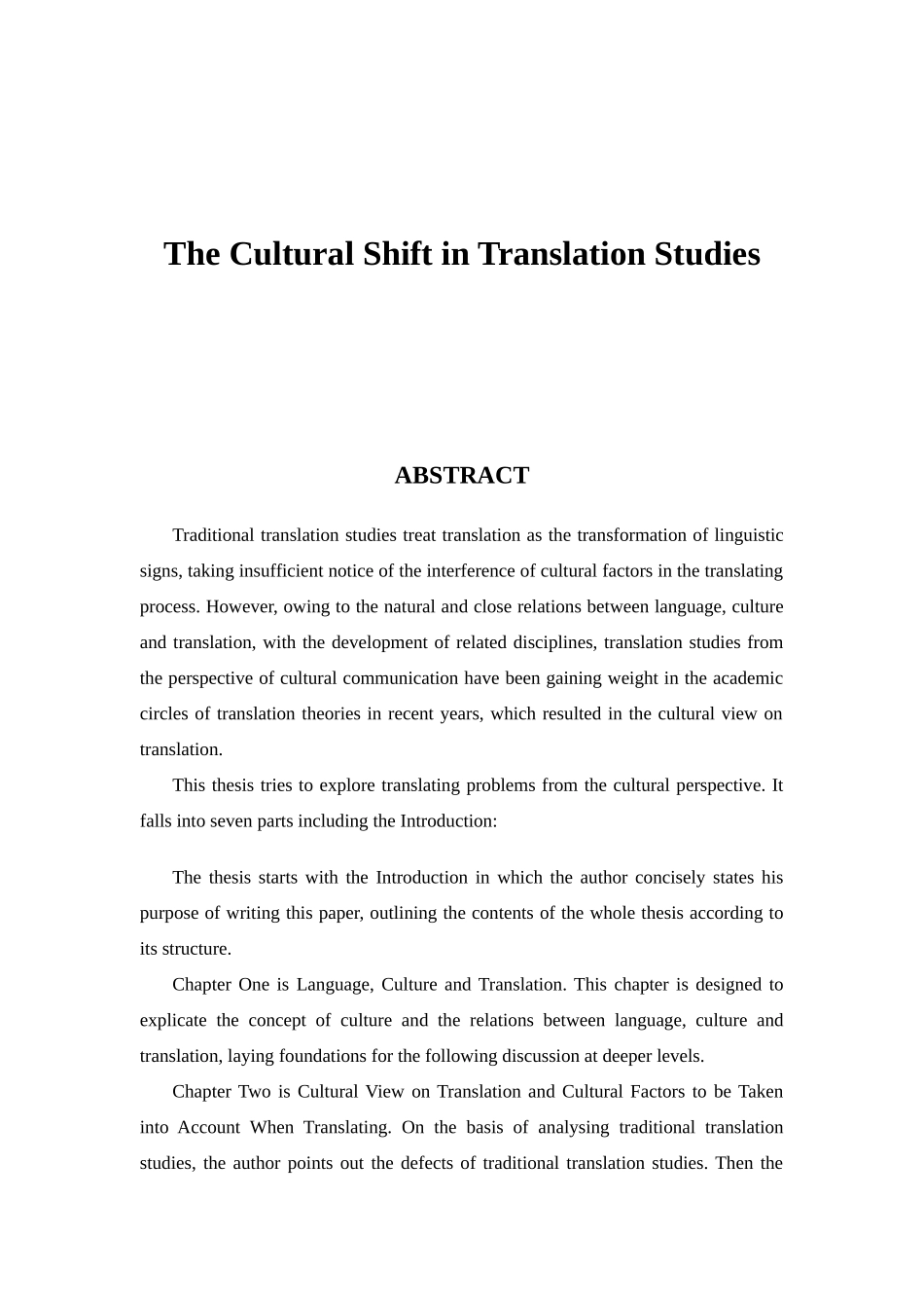 The Cultural Shift in Translation Studies_第1页