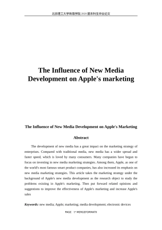 The Influence of New Media Development