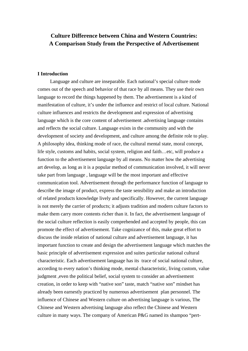 Culture Difference between China and Western Countries_第1页