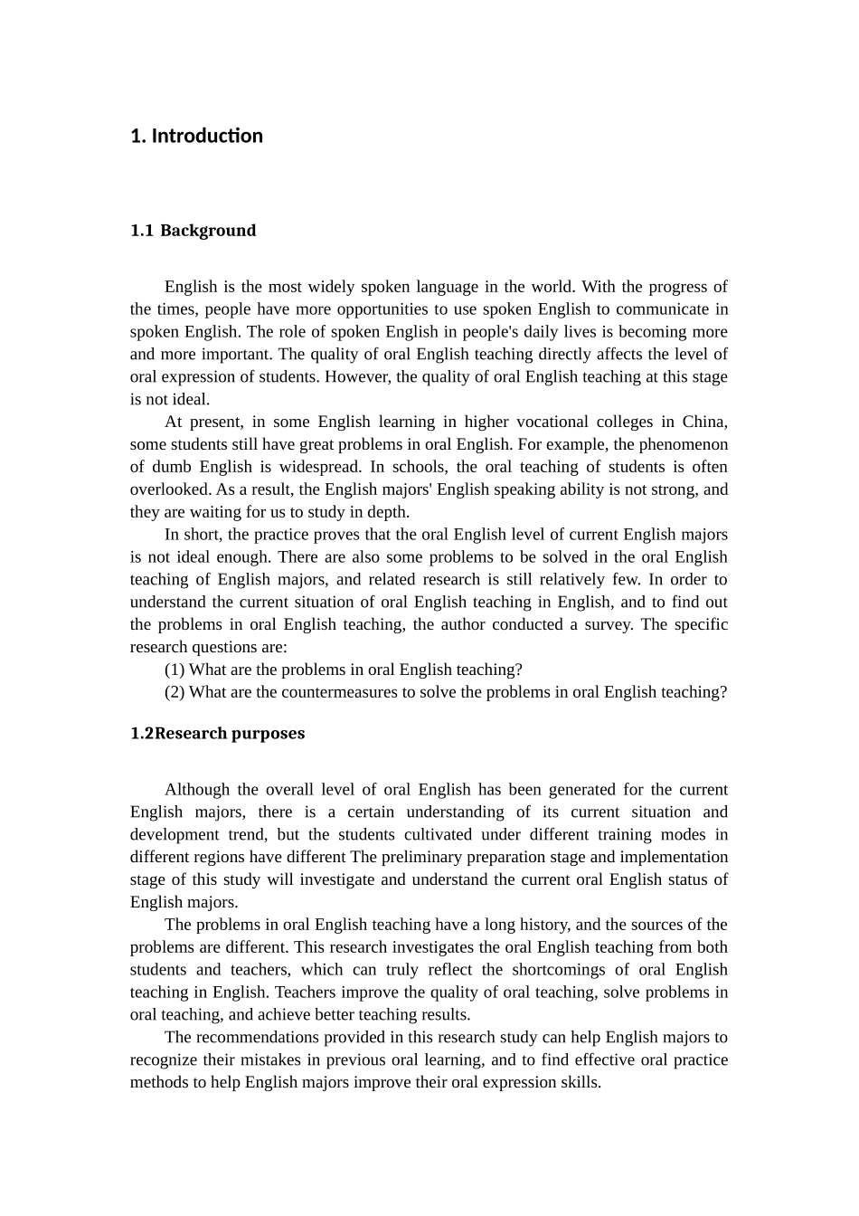 The Oral English Learning Problems and Strategies of English Majors in Higher Vocational Colleges》4000字论文设计_第3页