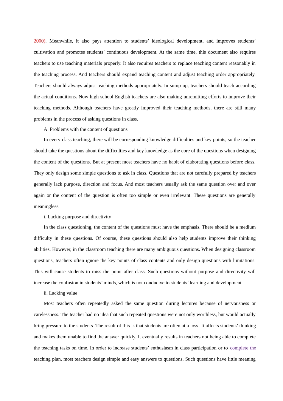 uestioningStrategiesofHighSchoolEnglishTeacher论文降重修改_第2页