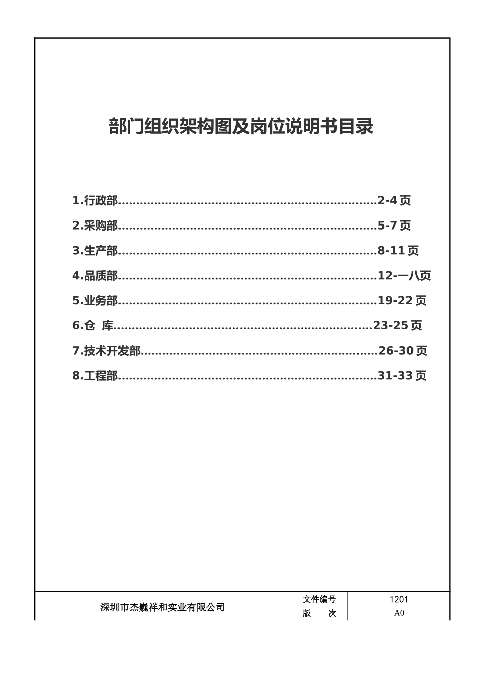 部门组织架构图及岗位说明书_第2页