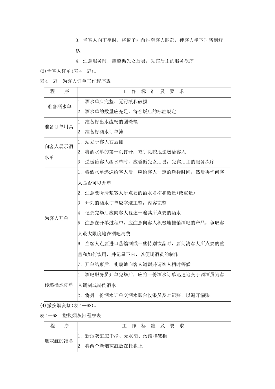 酒吧服务员岗位工作流程_第3页
