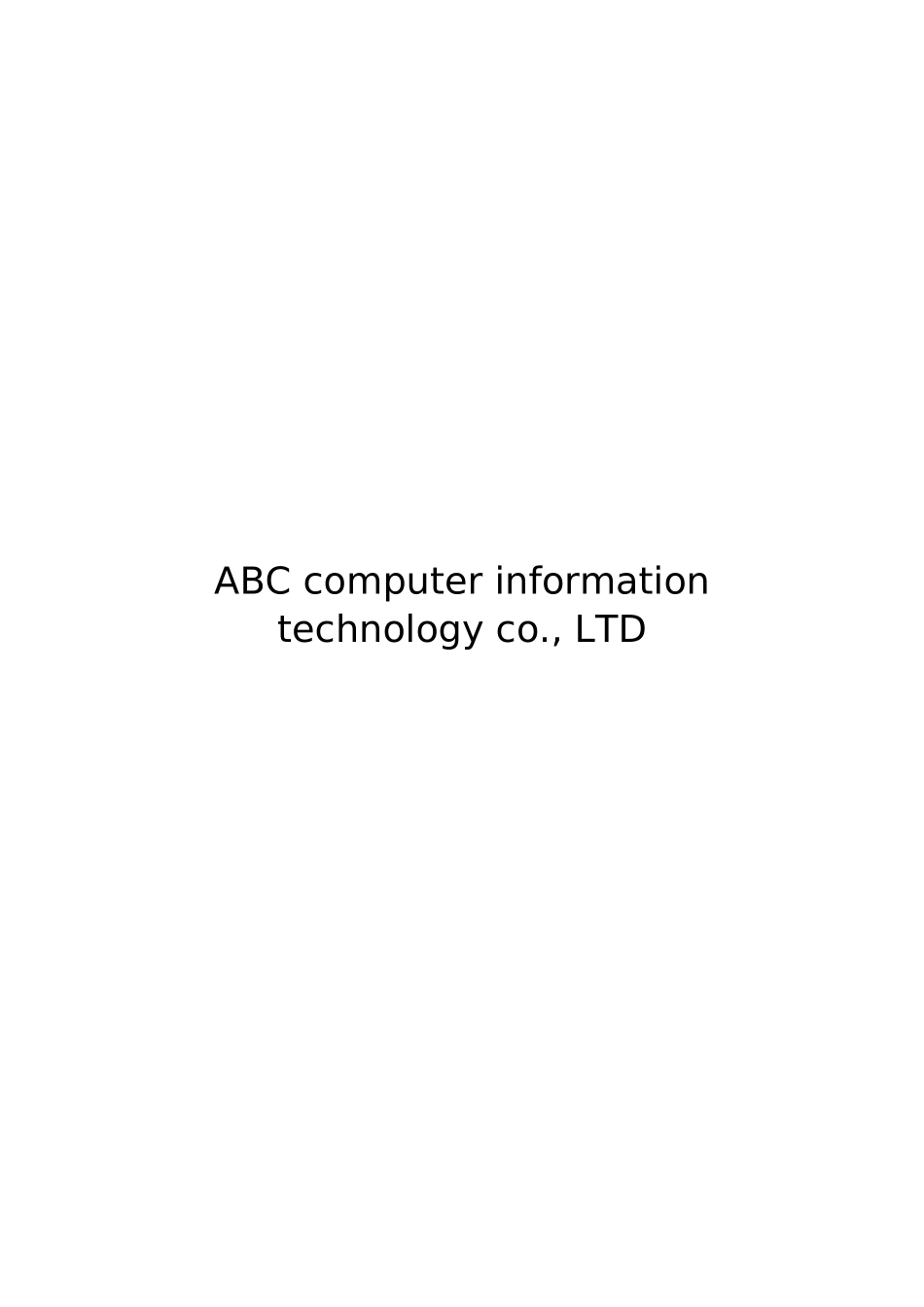 ABC computer information technology co., LTD_第1页