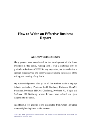How to Write an Effective Business Report