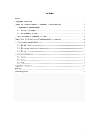 An Analysis of Symbolism in The Great Gatsby