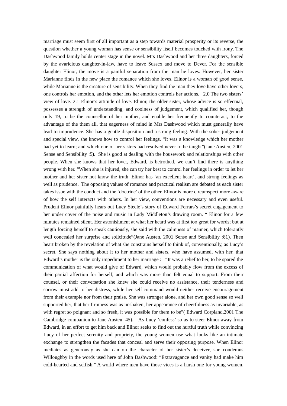 Analysis of Marianne’s changing view of love_第2页