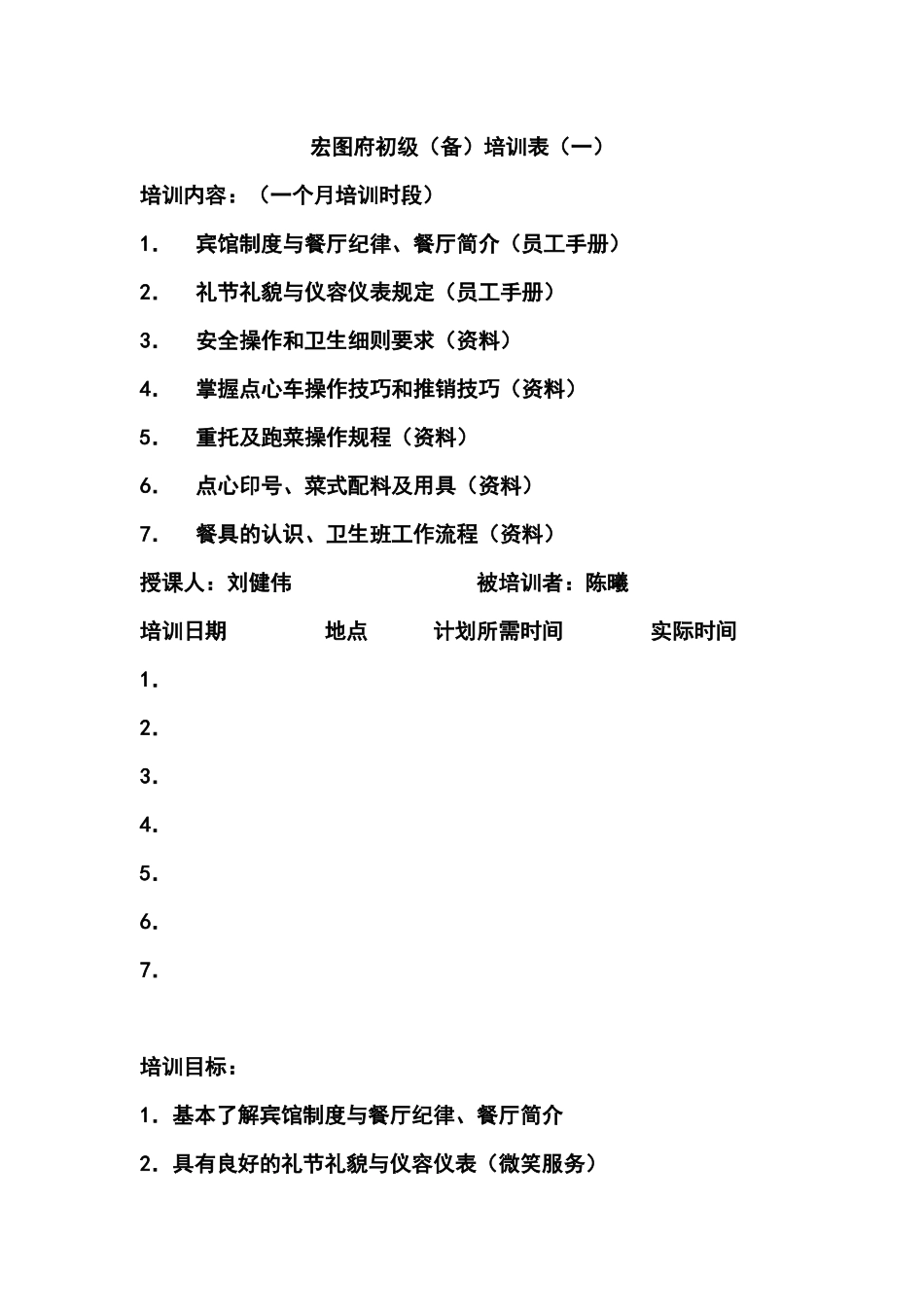 酒店餐饮员工培训--酒店餐饮培训实施方案_第2页