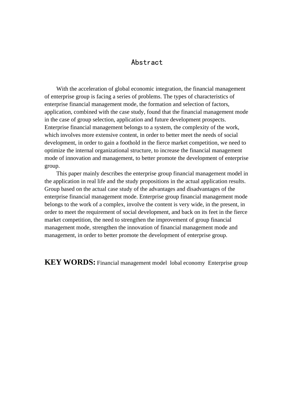 ZX集团财务管理模式研究  会计学专业_第2页