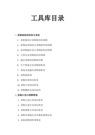 采购管理工具箱