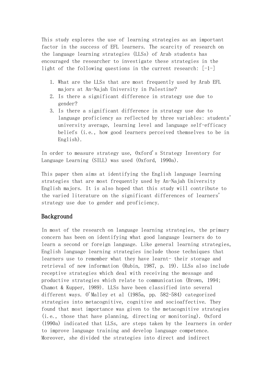 Language Learning Strategy Use In Palestine_第2页
