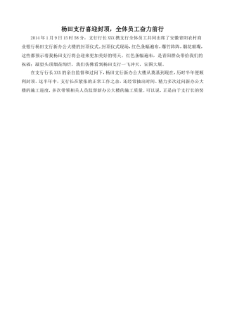 安徽省商业银行封顶报道