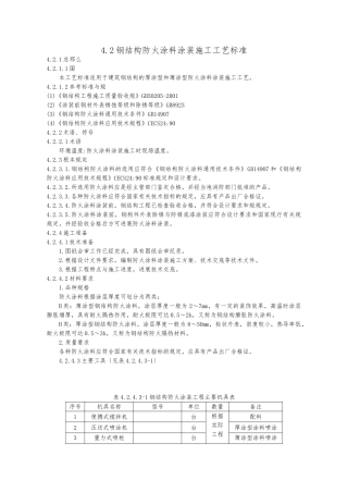 钢结构防火涂料施工工艺标准