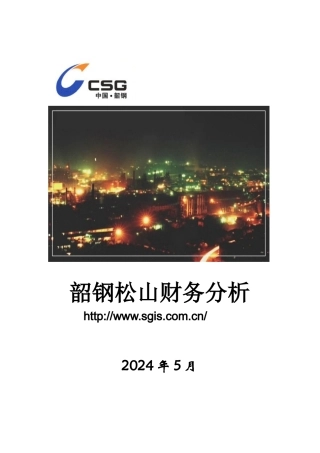 钢铁场财务分析报告