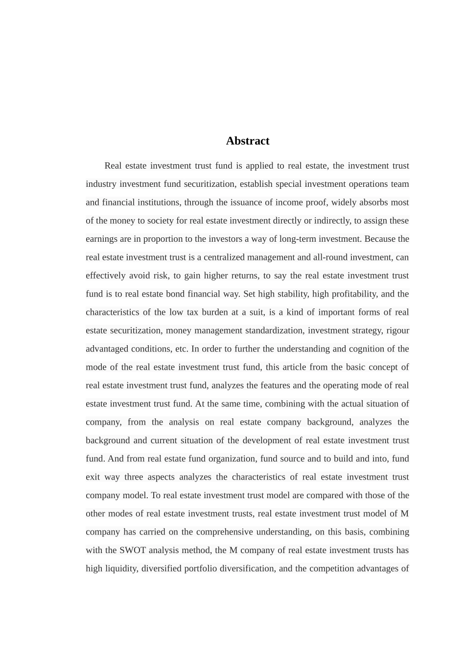 M公司房地产投资信托基金模式探析  会计财务管理专业_第3页