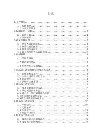 铁路总体施工测量放样方案