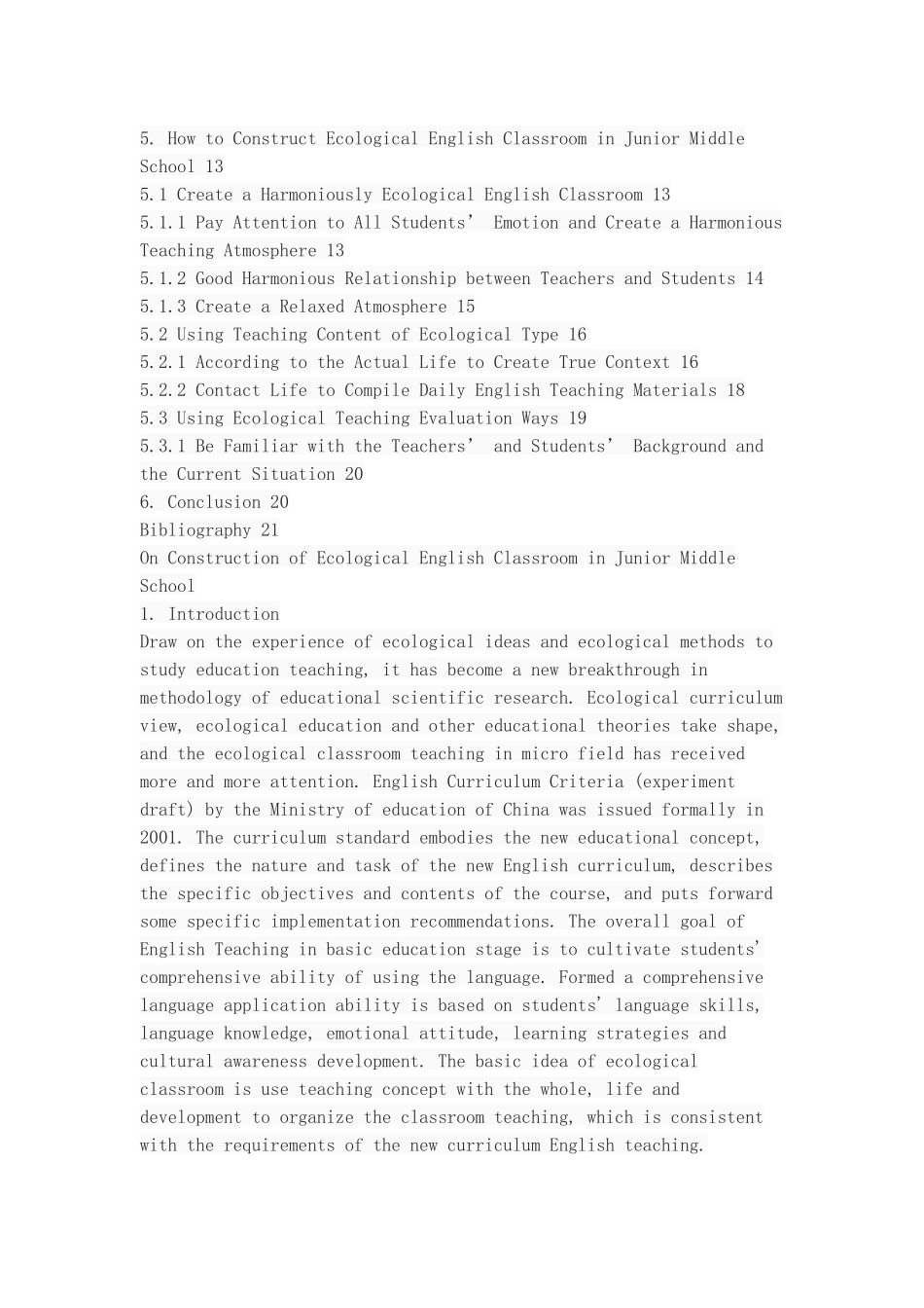 On Construction of Ecological Englsh Classroom in Junior Middle School_第3页