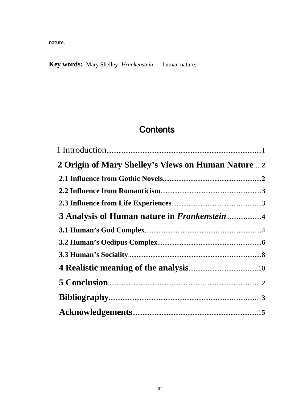 《弗兰肯斯坦》之人性分析  英语专业_第3页