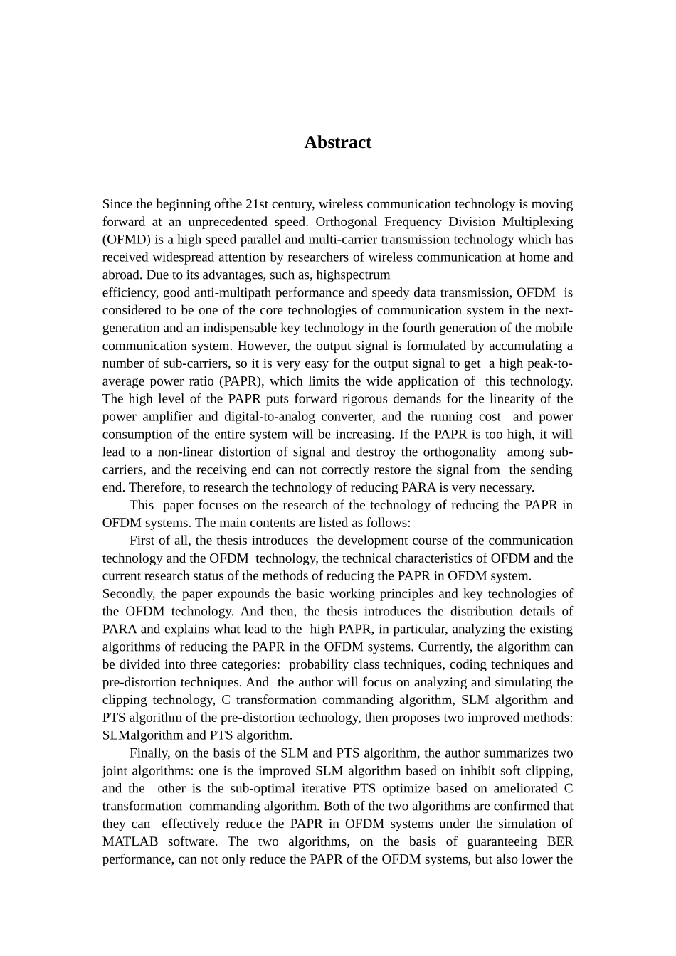 OFDM系统峰均比抑制技术的分析与仿真分析研究_第2页