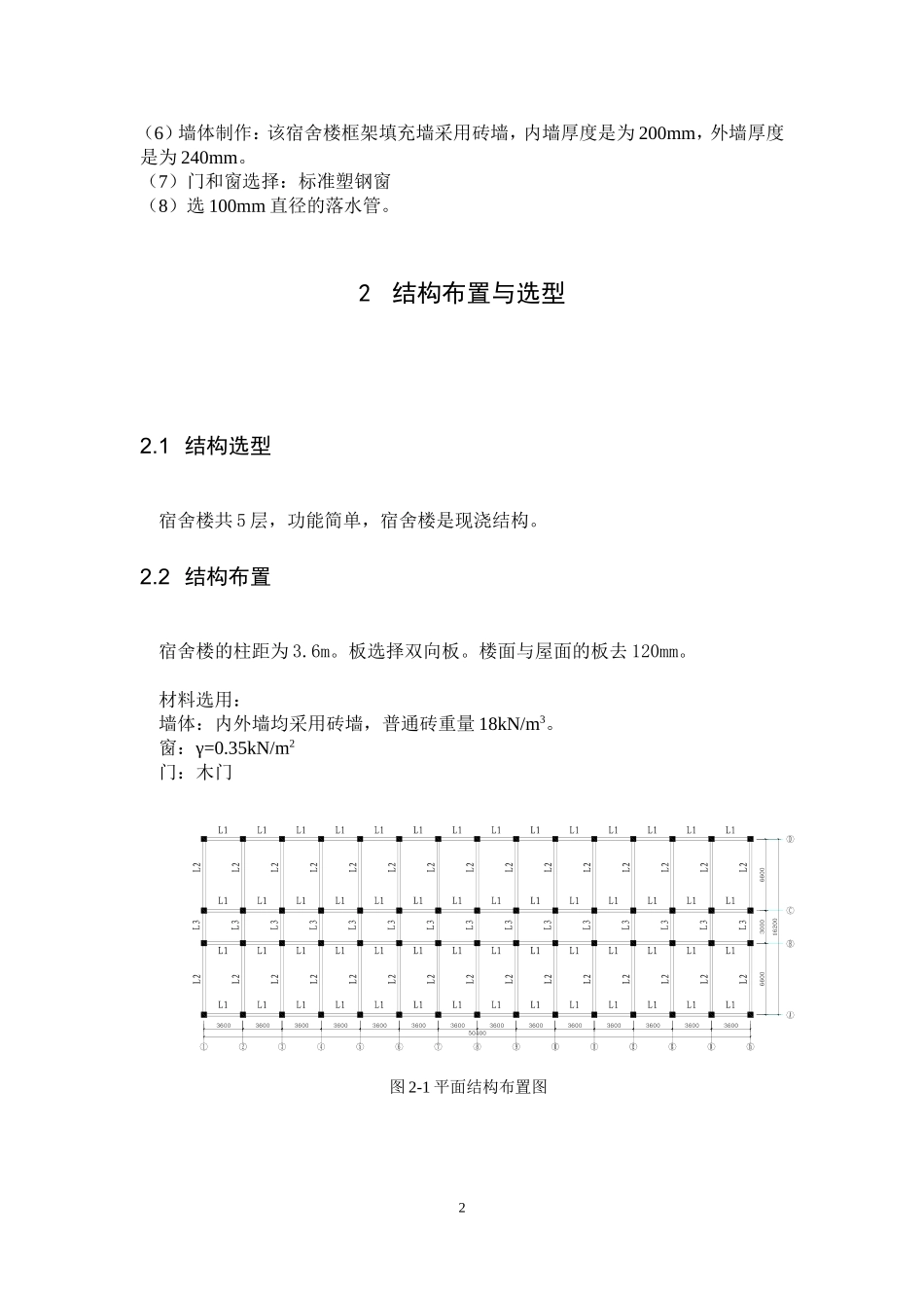 西安理工大学三号宿舍楼设计论文设计_第2页