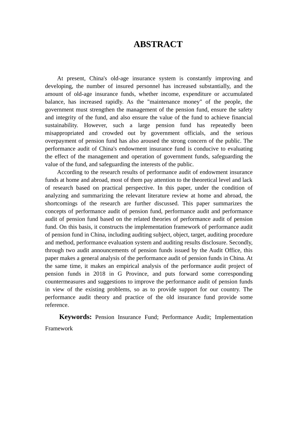 养老保险基金绩效审计研究——以G省养老保险基金绩效审计项目为例_第2页