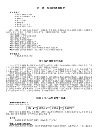 销售人员专业技能训练整体解决方案学习材料