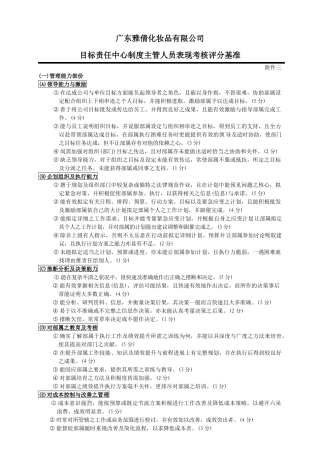 附件三主管考核标准