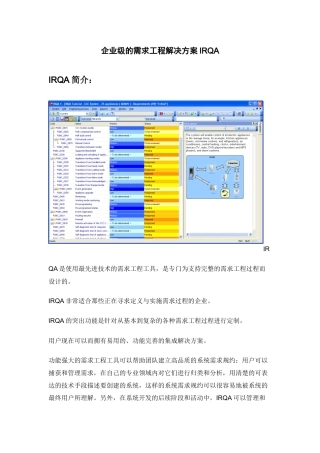 需求管理工具IRQA
