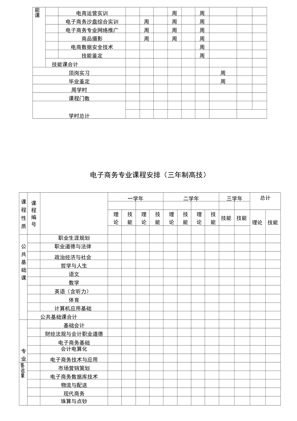 1电子商务专业人才培养方案-高级_第3页