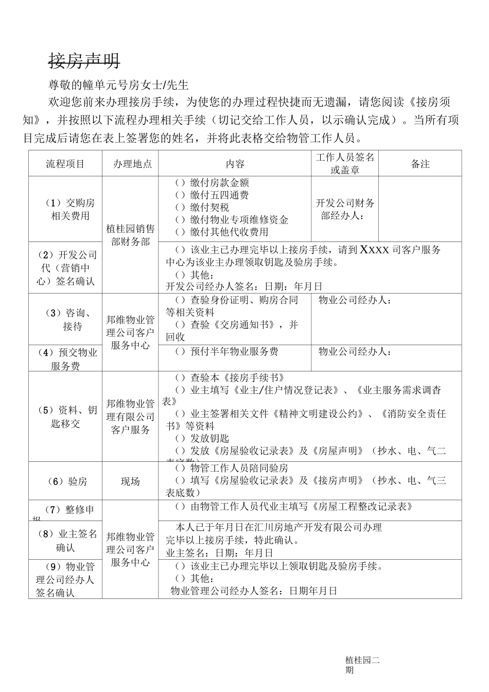 交房相关资料表格_第2页