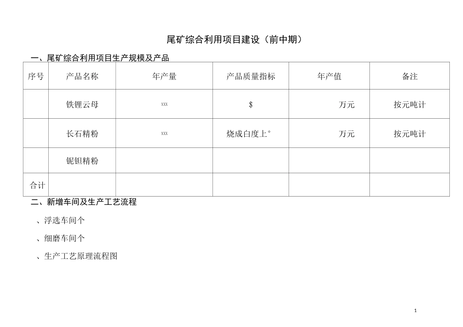 尾矿综合利用项目建设_第1页