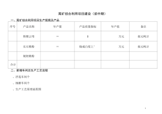 尾矿综合利用项目建设
