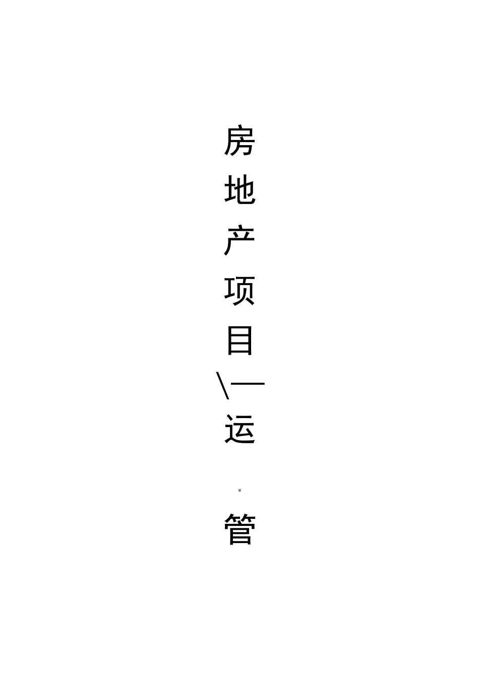 房地产项目运营管理_第1页