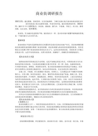 _商业街调研报告