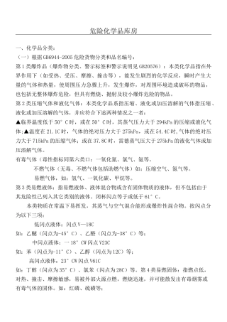 危险化学品库房的要求