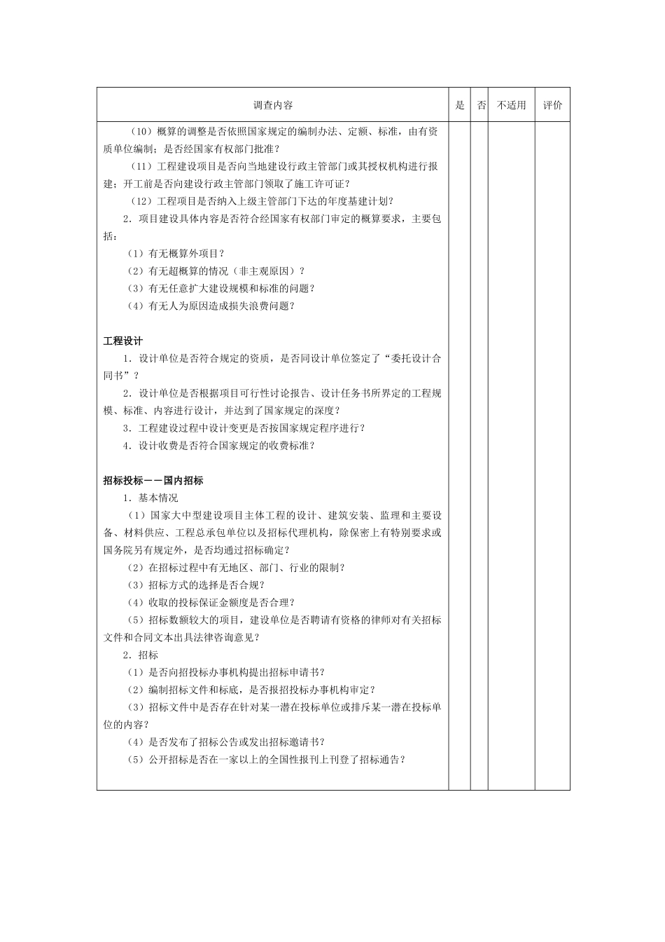 项目工程建设业务循环调查表_第2页